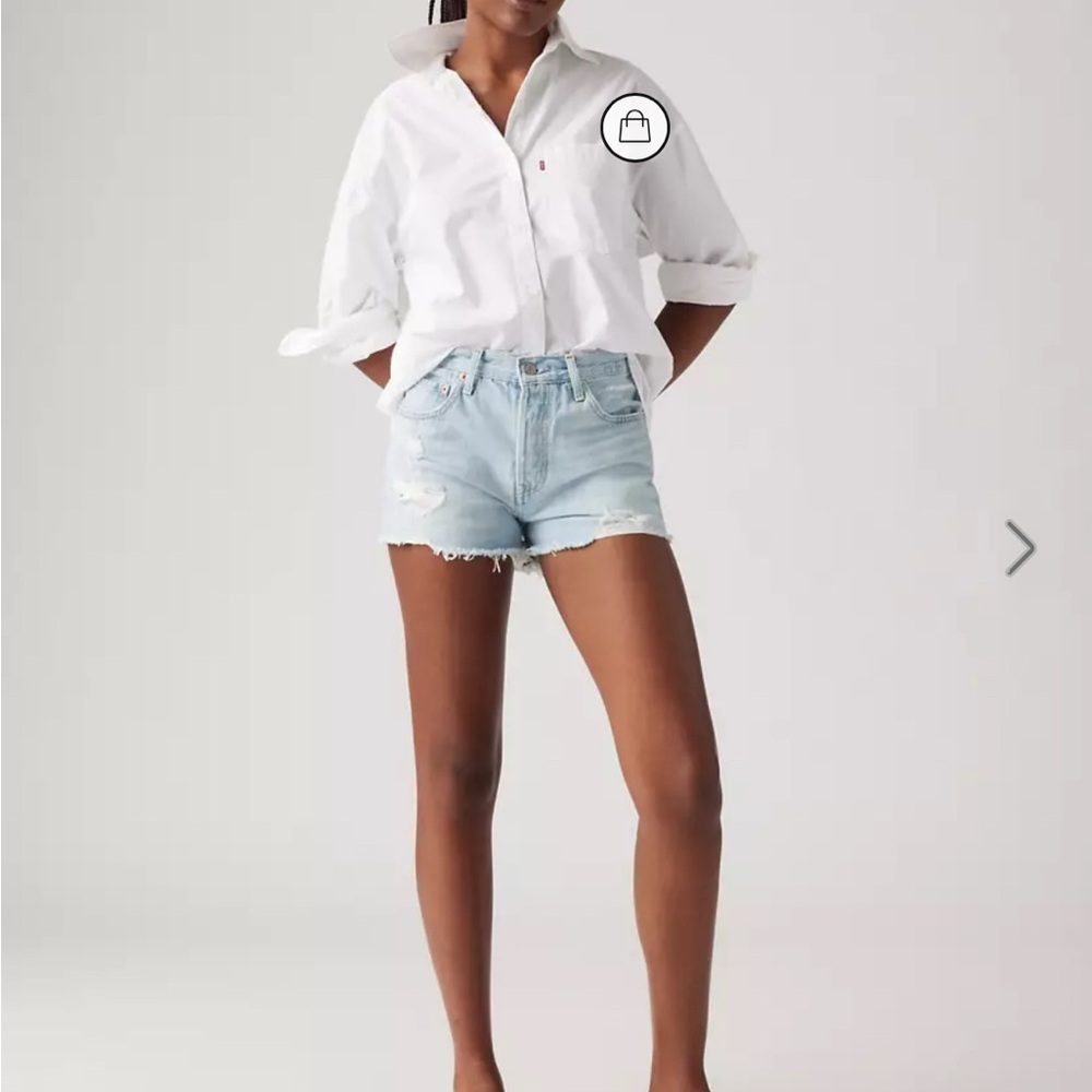 Levi's 501 Original Light BlueJean Shorts High-Waisted Relaxed Fit